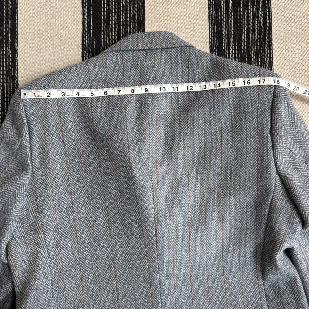 Vintage Blazer By The Blade Mens Gray Herringbone Two Buttons  Blazer Size‎ 46R